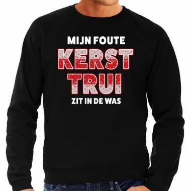 Grote maat foute kerstborrel trui / kersttrui mijn kersttrui zit in de was zwart voor heren kopen