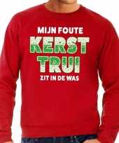 Foute kerstborrel trui kersttrui mijn kersttrui zit in de was rood voor heren