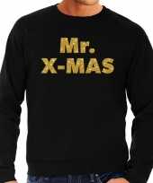 Foute kerstborrel trui kersttrui mr x mas goud zwart heren