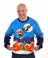 Foute kersttrui met verlichting sleigh ride 10095490